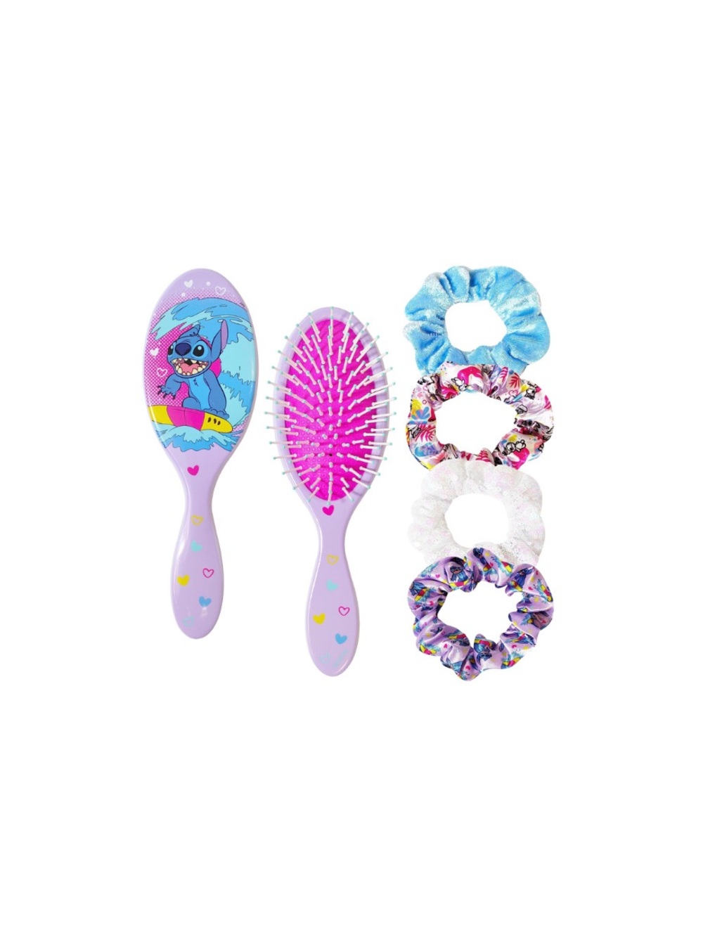 Lilo & Stitch Disney Hair Brush & 4 Pack Scrunchie Set - Picture 1 of 2
